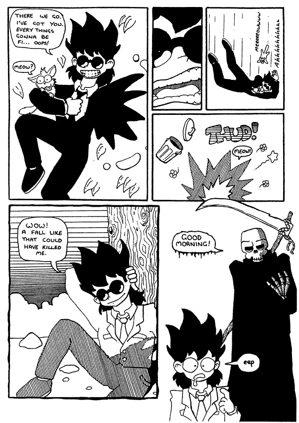Leon Files #1: cat in a tree party