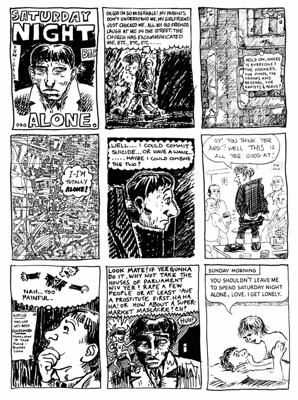 1 Andy Roberts 2 mooncat 3 Jonathan Wilcock 4 John Donnely 5 Steve Marchant 6 Peter Rigg 7 Andy Roberts 8 Luke Walsh 9 Donald Rooum | All artwork © individual artists. Not to be reproduced without permission
