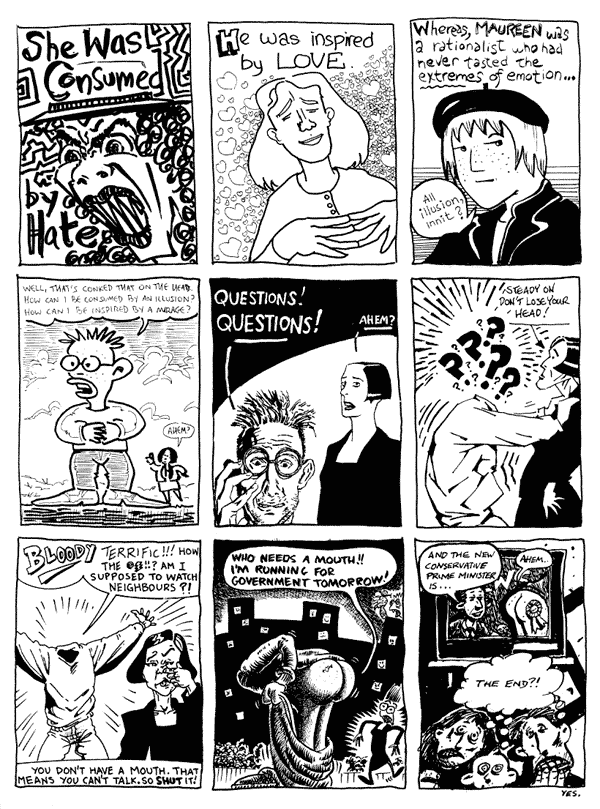 1 Jeremy Dennis 2 Damian Cugley 3 Lee Kennedy
4 Bob Lynch 5 Andy Robottom 6 Martin Meeks
7 Nigel Lowrey 8 Richard Argent 9 Chris Hogg
All artwork  individual artists. Not to be reproduced without permission