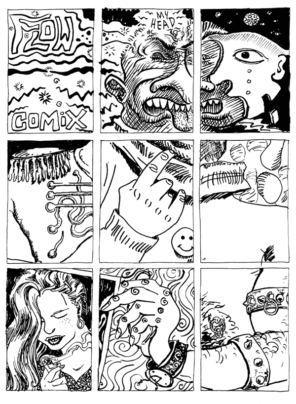 1 Rich Z Starbuck 2 mooncat 3 Darryl Cunnigham
4 Sean Eckett 5 Andy Roberts 6 Jenni Scott
7 Steve Whitaker 8 Damian Cugley 9 Jeremy Dennis
All artwork  individual artists. Not to be reproduced without permission